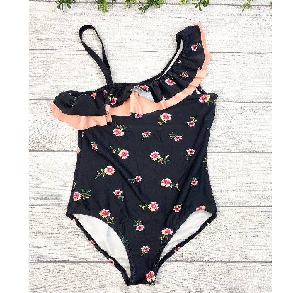 NEW Kanu Girl One Piece Swimsuits Floral Ruffle Beach Swimwear